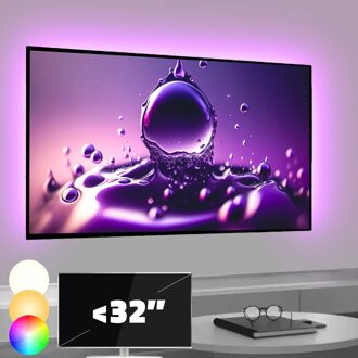 TV backlight set met 3 RGBWW ledstrips voor TV’s <32 inch