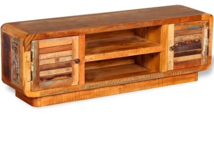 TV cabinet made of recycled wood 120x30x40 cm