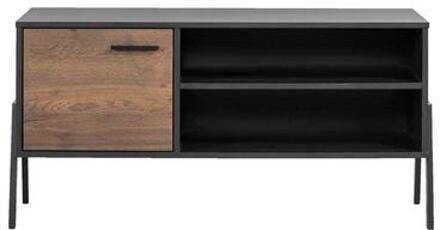 TV-dressoir Tycho - eikenkleur/zwart - 65x133x48 cm - Leen Bakker - 65 x 48 x 133