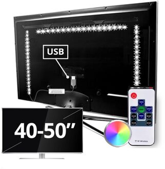 Tv led strip set met 3 RGB strips voor tv's van 40 tot 50 inch | met afstandsbediening | ledstripkoning