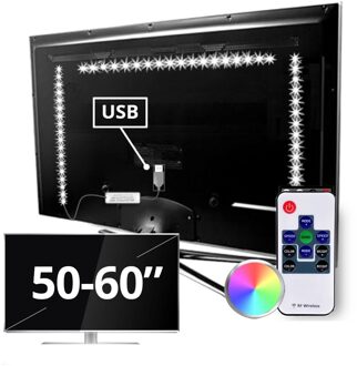 Tv led strip set met 3 RGB strips voor tv's van 50 tot 60 inch | met afstandsbediening | ledstripkoning