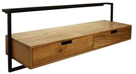 TV-meubel Air Solid - 120cm - Bruin en Zwart - Hout