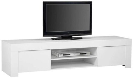 Tv-meubel Amalfi 190 cm breed in hoogglans wit Wit,Hoogglans wit