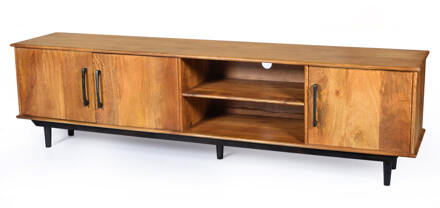 Tv-meubel Anento 200 cm Bruin - - Breedte: 200.00 cm