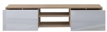 TV-meubel Borhaug - wit/eikenkleur - 31x140x42 cm - Leen Bakker Bruin - 31.0 x 42.0 x 140.0