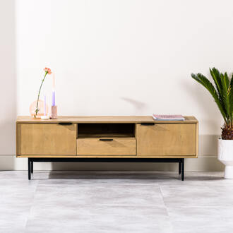 TV-meubel 'Erron' Mangohout, 140 cm, kleur Naturel