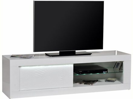 Tv-meubel Karma 170 cm breed - Hoogglans wit Wit,Hoogglans wit