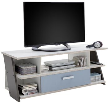 Tv-meubel Nona 135 cm breed - Zand eiken Eiken,Wit,Lava,Zand eiken