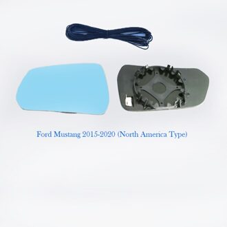 Tvyvikj Side Achteruitkijkspiegel Blauwe Spiegel Glazen Lens Voor Ford Mustang Brede Kijkhoek Anti Glare Zijdeur spiegel Wing America heated