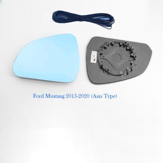 Tvyvikj Side Achteruitkijkspiegel Blauwe Spiegel Glazen Lens Voor Ford Mustang Brede Kijkhoek Anti Glare Zijdeur spiegel Wing Asia heated