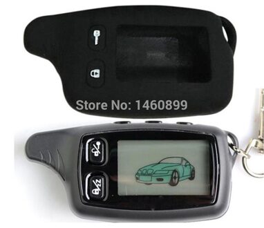 TW9030 Lcd Afstandsbediening Sleutel + Siliconen Case Voor Rusland Tw 9030 9020 Twee Weg Auto Alarm Tomahawk TW-9030 TW-9020 TW9020 Sleutelhanger