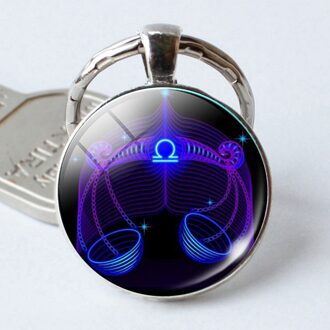 Twaalf Sterrenbeelden Metalen Sleutelhanger Stijlvolle Speciale Look Constellatie Sleutelhanger Auto Styling