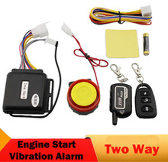 Twee 2 Manier Motorfiets Alarmsysteem Afstandsbediening Trillingen Alarm Diefstal Bescherming Moto Scooter Motor Veiligheid Alarm Engine Start