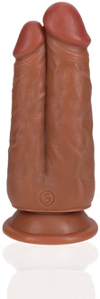 Twee in Een Dildo 5/6 - 12,7/15,2 cm - Tan
