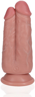 Twee in Een Dildo 5/6 - 12,7/15,2 cm - Vlees