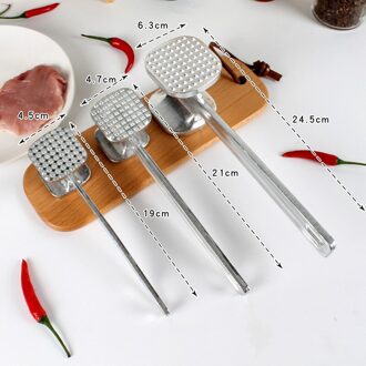 Twee Kanten Losse Vleesvermalsers Aluminium 1Pcs Keuken Gadgets Draagbare Steak Varkensvlees Gereedschap Multifunctionele Vlees Hamer