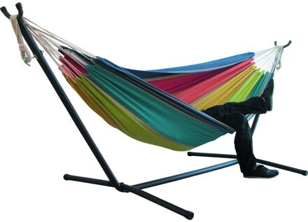 Twee Persoon Hangmat Camping Thicken Swingende Stoel Outdoor Opknoping Bed Canvas Schommelstoel Niet Met Hangmat Stand 200*150Cm Chocolade
