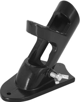 Twee Positie Outdoor Aluminium Heavy Duty Display Duurzame Tuin Vaststelling Yard Wind Proof Montagebeugel Vlag Pole Houder zwart