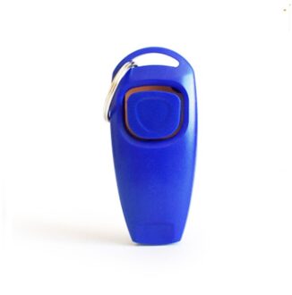 Twee Samen 1 Dog Training Ring Huisdier Ring Stuk + Fluitje Training Hond Fluitje Met Sleutelhanger blauw