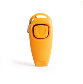 Twee Samen 1 Dog Training Ring Huisdier Ring Stuk + Fluitje Training Hond Fluitje Met Sleutelhanger oranje