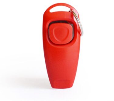 Twee Samen 1 Dog Training Ring Huisdier Ring Stuk + Fluitje Training Hond Fluitje Met Sleutelhanger rood