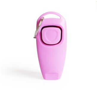 Twee Samen 1 Dog Training Ring Huisdier Ring Stuk + Fluitje Training Hond Fluitje Met Sleutelhanger roze