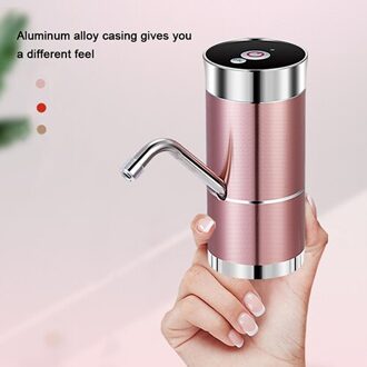 Twee Soorten Dubbele Pomp Draagbare Touch-Tone Draadloze Oplaadbare Elektrische Intelligente Waterpomp Met Usb-kabel roze