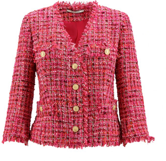 Tweed Jackets Tagliatore , Pink , Dames - M,S