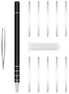 Tweede Generatie Olie Hoofd Gejat Wenkbrauw Trimmen Rvs Scheermes Pen Scheermes Kapsel Carving Pen zwart