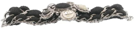 Tweedehands Zwart Metalen Chanel Armband Chanel Vintage , Black , Unisex - ONE Size