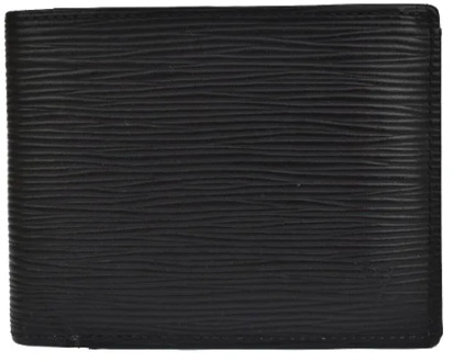 Tweedehands Zwarte Leren Louis Vuitton Portemonnee Louis Vuitton Vintage , Black , Dames - ONE Size