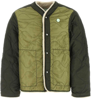 Tweekleurige nylon jas Oamc , Green , Heren - M