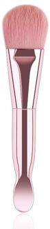 Tweekoppige Masker Make-Up Borstel Met Scoop Zachte Haar Masker Borstel Beauty Tools Tweekoppige Masker Borstel roze