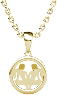Tweelingen Zodiac Hangers - Goud en Kristal