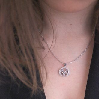 Tweelingen Zodiac Hangers - Zilver en Kristal