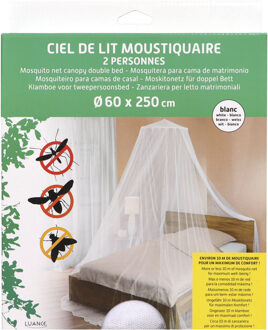 tweepersoons hemelbed klamboe - wit - 60 x 250 cm - mesh