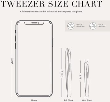 Tweezerman Slant® Pincet 1231-R - Roestvrij Staal Classic