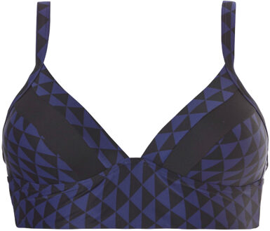 Tweka bikini top Twotone diamonds navy