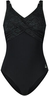 Tweka Pool Twisted Badpak Dames 2XL/44 Zwart dessin