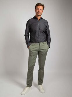 Twill Overhemd Antraciet Grijs - 39,40