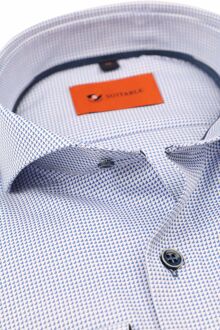 Twill Overhemd Print Lichtblauw - 38