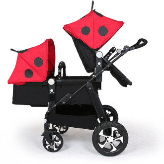 Twin baby car cool version can sit and lying trolley folding umbrella carts double children's stroller double baby stroller