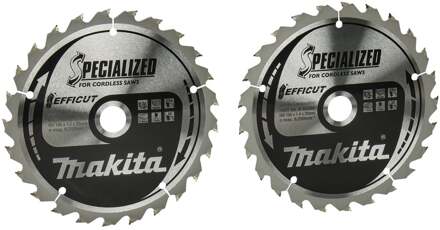 Twin-Pack Cirkelzaagblad Hout | Efficut 165x20x1,4 25T 23g - B-62985-2