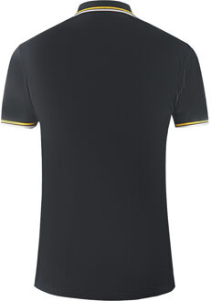 Twin Tipped Collar Brand Logo Black Polo Shirt Zwart - M