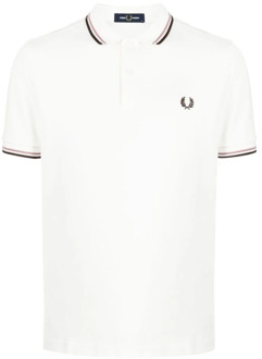 Twin Tipped Katoenen Polo Shirt Fred Perry , White , Heren - 2XL