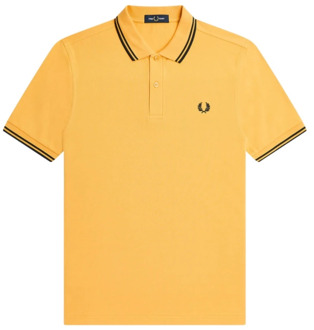 Twin Tipped Polo Heren geel - zwart - XL