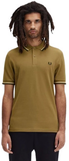 Twin Tipped Polo Shirt Fred Perry , Green , Heren - Xl,L,M,S