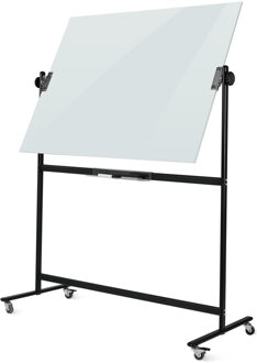 Twinco Verrijdbaar glassboard - Dubbelzijdig - 100x150 cm Wit