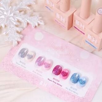 Twinkle Star Series Professional Gel Polish BH234 Neon Pink Glitter - 10ml