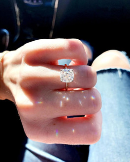 TWINKLES 1ct 2ct 3ct Cushion Classic Style Diamond 18k Gold Jewelry Moissanite Ring Wedding Party Anniversary Ring For Women